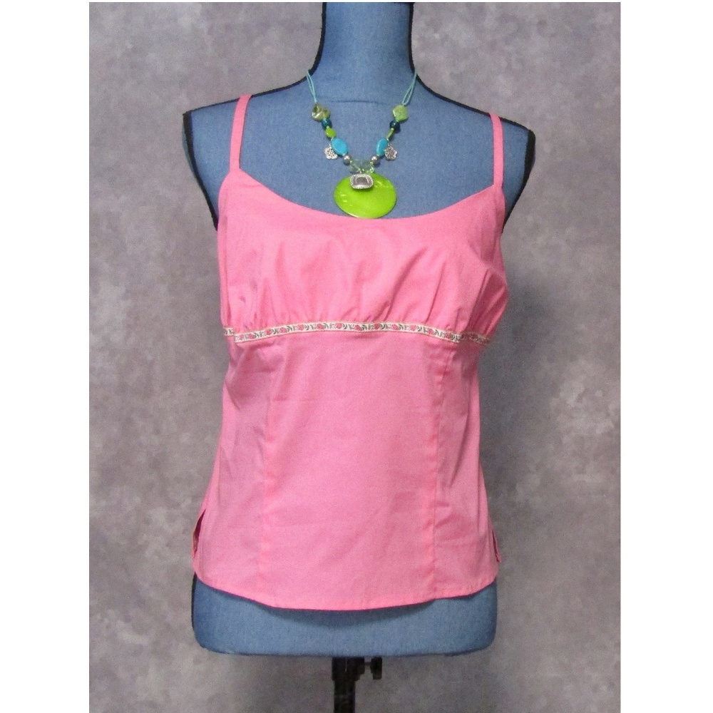 NWT Streetwear Pink Cami w/ Rose Ribbon Detail L
